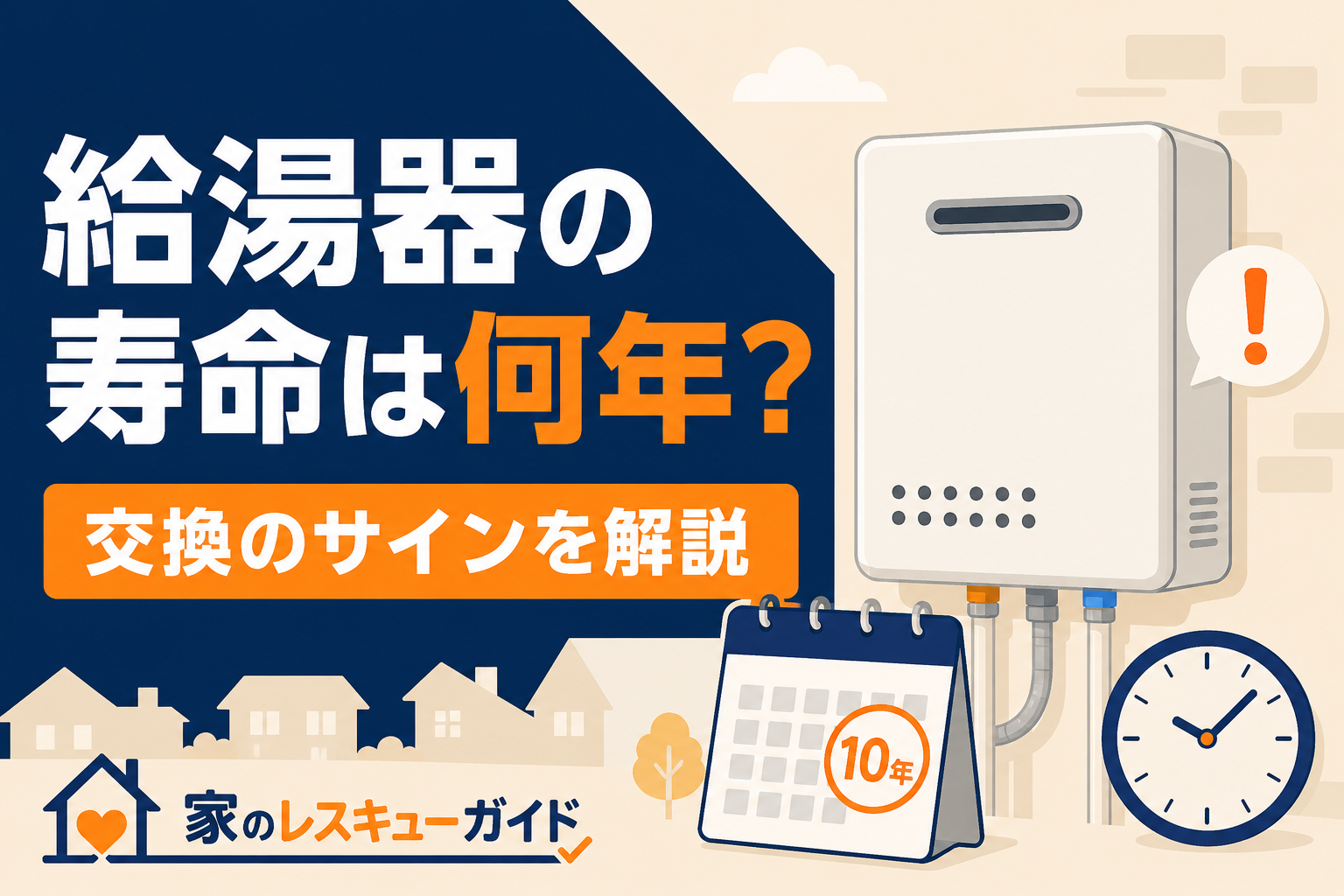 給湯器の寿命は何年？交換のサインを解説するアイキャッチ画像