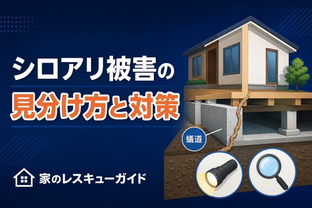 シロアリ被害の見分け方と対策アイキャッチ