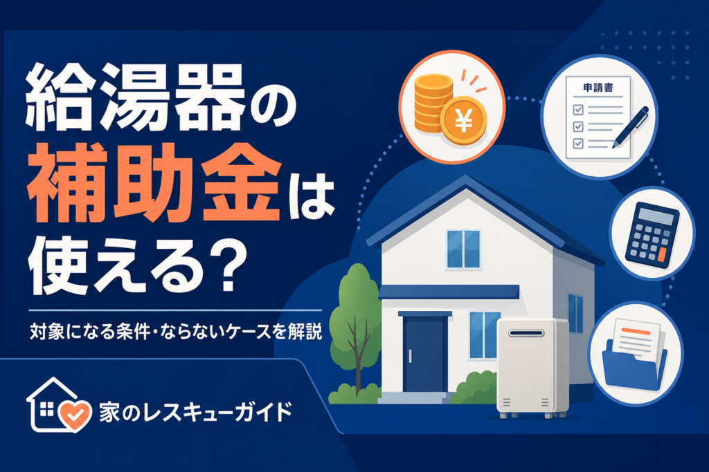 給湯器の補助金は使える？対象になる条件・ならないケースを解説